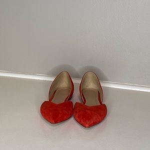 J Crew, Red Suede, Flats